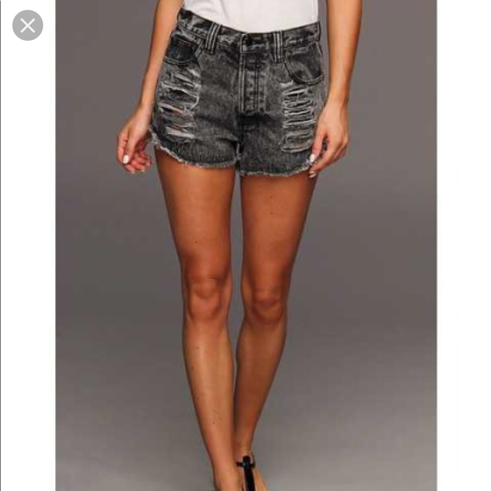 MINKPINK: Nightmare Short in Washed Black